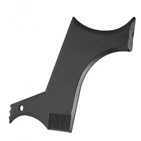 Modèle de Mise en Forme de Barbe en Plastique Noir, Coupe de la Ligne des Cheveux de la Barbe, Trou de Suspension Facile à Ut