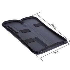 Sac à Ciseaux de Coiffure, Fermeture éclair Professionnelle en Cuir PU, Boîte à 2 Pochettes pour Ciseaux, Sac à Outils pour C