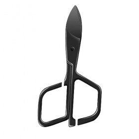 Colcolo Ciseaux à poils de nez Petits ciseaux de toilettage pour poils du visage, 9,4 x 4,7 cm, noir