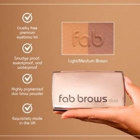 FAB BROWS KIT DUO - BRUN CLAIR & BRUN MOYEN - Light Brown & Medium Brown