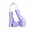 Dispositif de Minceur Nez, Nez Modeler, Rhinoplastie en Métal de Silicone Doux Levage de Mode Droite pour la Nuit Violet 