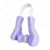 Dispositif de Minceur Nez, Nez Modeler, Rhinoplastie en Métal de Silicone Doux Levage de Mode Droite pour la Nuit Violet 