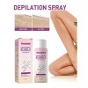 Richolyn 100ML Spray Dépilatoire, Spray Dépilation pour Les Corps Et Jambes, Crème Dépilatoire pour Peaux Sensibles, Indolor