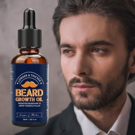 Huile de croissance de barbe - 30ml Soin Nourrissant Pour Barbe Huile De Croissance Réparatrice Naturelle | Produits pour bar