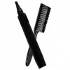 Daroplo Lot de 2 stylos à barbe et barbe - Brosses moustache - Outils de sculpture - Noir