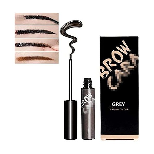 Brow Tattoo Gel Tint, Peel Off Tattoo Eyebrow Gel, Waterproof Eyebrow Gel with Eyebrow Stencil, Long Lasting Waterproof Eyebr