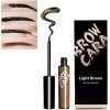 Brow Tattoo Gel Tint, Peel Off Tattoo Eyebrow Gel, Waterproof Eyebrow Gel with Eyebrow Stencil, Long Lasting Waterproof Eyebr