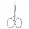 Jaimela Ciseaux Poils de Nez, Inox Oreilles Ciseaux Cheveux pour Poils de Nez, Oreilles, Moustache 9.5x5cm 