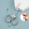 Jaimela Ciseaux Poils de Nez, Inox Oreilles Ciseaux Cheveux pour Poils de Nez, Oreilles, Moustache 9.5x5cm 