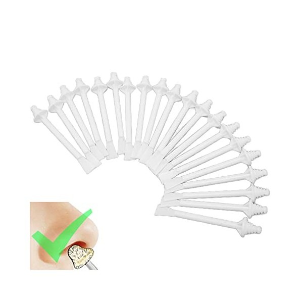 20pcs Bâtons Dépilation du Nez, Applicateurs de Cire de Nez Dépilation, Kit de Cire de Nez Portable sans Bavures pour le Ne