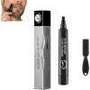 Elmyse Stylo de remplissage de barbe, kit de stylo de remplissage de barbe étanche avec brosse à barbe, crayon à barbe pour h