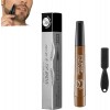 Elmyse Stylo de remplissage de barbe, kit de stylo de remplissage de barbe étanche avec brosse à barbe, crayon à barbe pour h