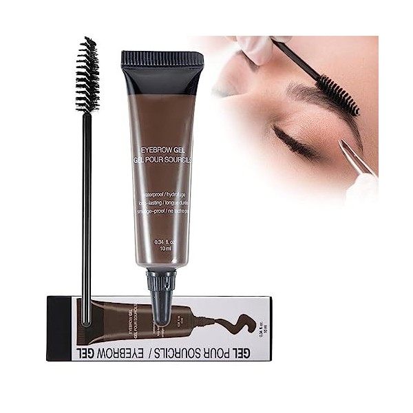 Kit de teinture de sourcils de couleur de sourcil, professionnelle de teinte de sourcil avec la couleur permanente douce, Sou