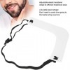 Outil de Mise en Forme de Barbe, Plastique de Façonnage de Barbe pour Hommes, Coupe de décolleté de Moustache, Guide de Coupe