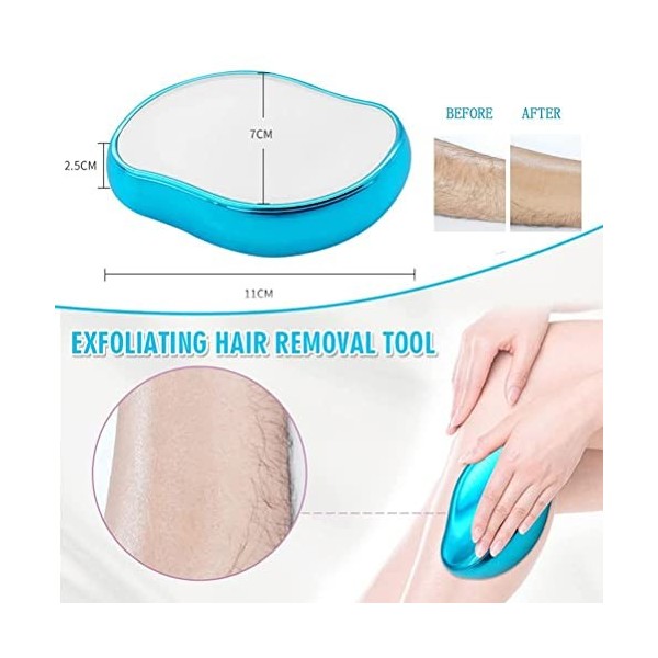 Henoot Épilateur Rubby Crystal Hair Eraser Nano Épilateur pour épilation sans Rasage Portable Gomme pour Cheveux pour Femme, 