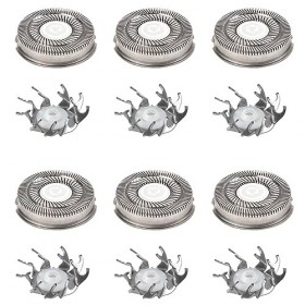 Lot de 6 têtes de rasoir de remplacement pour Aqua Touch，Non-Original Hommes Têtes de rasoir électrique Compatible avec Serie
