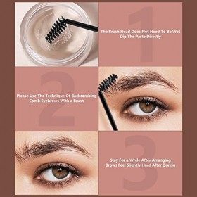 Richolyn Savon pour Sourcil, Gel Sourcils Transparent, Savon Sourcils Imperméable À leau & Longue Durée, Gel Fixateur Sourci