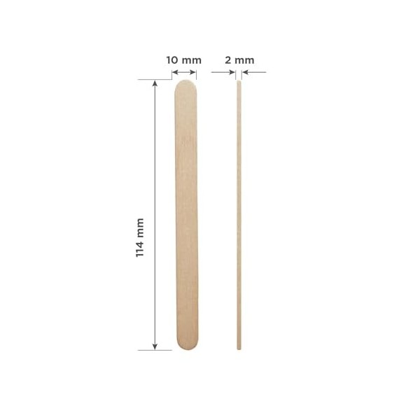 STALEKS PRO Spatule tige applicatrice pour cire de bois 114 × 10 mm Expert 30 100 pièces 