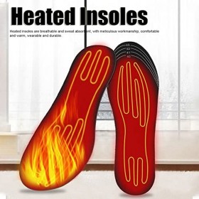 Semelles Chauffantes USB, Absorbant la Transpiration, Chauffe-pieds électrique, Taille 35 à 41, Découpable, Chauffage Uniform