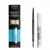 NYX Professional Makeup Coffret de Maquillage Sourcils Micro Brow Essentials, Crayon & Gel Transparent, Couleur : Espresso