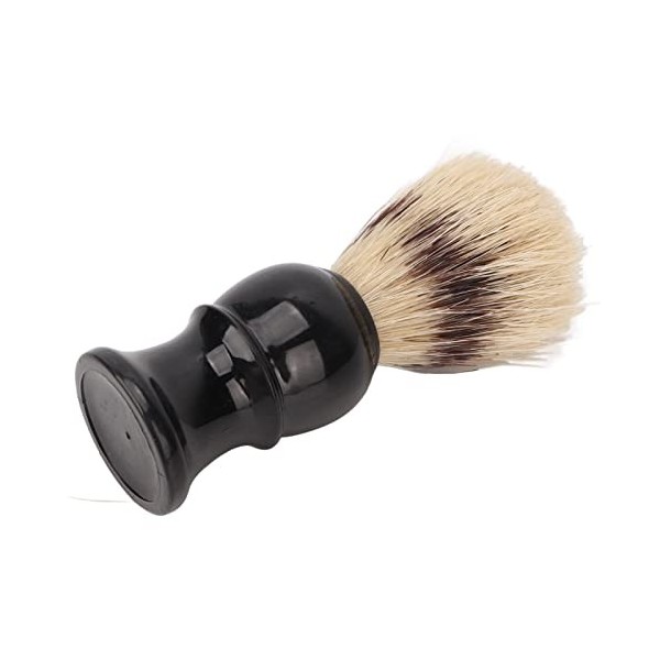 Brosse de Rasage pour Hommes, Fabriquée à la Main, Noire, Parfaite pour, Manche en Bois, pour Salon de Coiffure, pour Rasage 