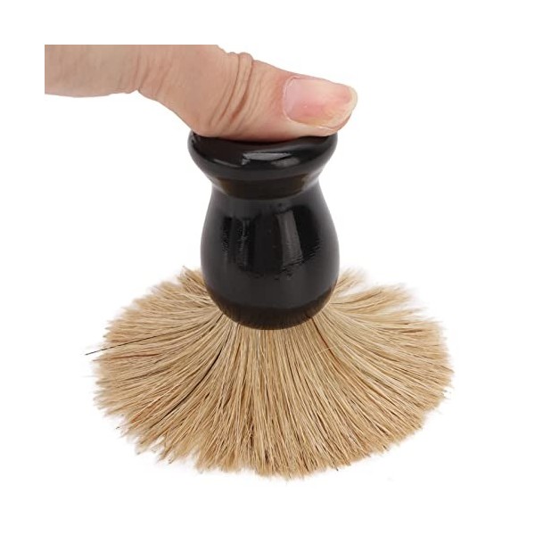 Brosse à Barbe avec Manche incurvé, Poils Synthétiques pour une élimination Efficace de la Mousse et des Résidus, Légère et P