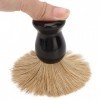 Brosse à Barbe avec Manche incurvé, Poils Synthétiques pour une élimination Efficace de la Mousse et des Résidus, Légère et P