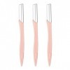 Lot de 3 tondeuses à sourcils pour rasoir, sourcils et visage pour épilation pour femme, rasoir pour homme avec protection