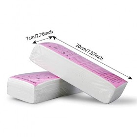 Lot de 200 bandes de cire non tissée, papier pour épilation, pour homme et femme, pour le corps et le visage, bikini blanc 