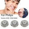 cuffslee Lot de 3 têtes de rasoir de rechange pour Philips Norelco SH90 S7000 S9000