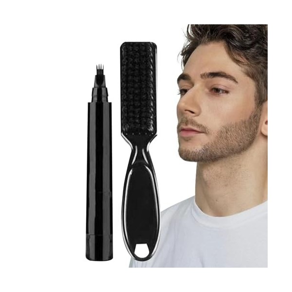 Stylo de remplissage de barbe | Peinture à barbe imperméable pour hommes - Mascara à barbe pour barbe, moustache et sourcils,