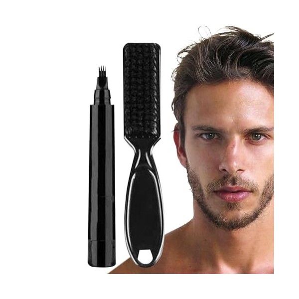 Stylo de remplissage de barbe,Peinture à barbe résistante à la transpiration pour hommes | Mascara à barbe pour barbe, mousta