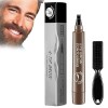 Elmyse Stylo de remplissage de barbe, kit de stylo de remplissage de barbe étanche, pour homme, 4 pointes de stylo de remplis