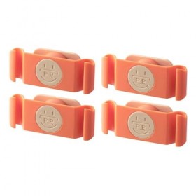 FOLODA Lot de 4 supports de câbles robustes et fiables - Outil de gestion de câbles durable pour économiser de lespace - Org