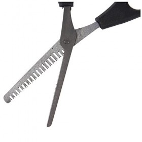 Qutsvosh Lame en acier inoxydable 6.3 pouces cisaille amincissement Ciseaux argent+noir