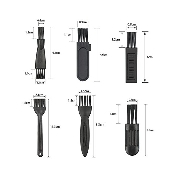 CUHZA 10 Pièces Brosse de Rasoir, Brosses de Nettoyage de Rasoir, Nettoyage pour Rasoir Électrique Pinceaux Antistatiques en 