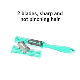 Cafopgrill Coupe de Cheveux Double Coupe de Cheveux Ciseaux Coupe de Cheveux avec Peigne de Coupe avec Lame en Acier Inoxydab