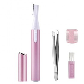 1 pièce de sourcil électrique coupe couteau avec 1 morceau de peigne à sourcils, 1 pièce de brosse de nettoyage et 1 pièce de