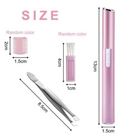1 pièce de sourcil électrique coupe couteau avec 1 morceau de peigne à sourcils, 1 pièce de brosse de nettoyage et 1 pièce de