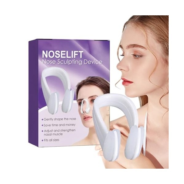 FEETOX Nez Plus Mince,Rétrécisseur de Nez en Silicone - Lifting du Nez pour Nez Large, Nez Bas, Nez courbé, Gros Nez, embelli