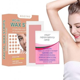 Bandes de cire dépilation - Bandes dépilation pour le visage et le corps,Bandes de cire corporelle naturelles polyvalentes 