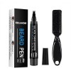 Stylo de remplissage pour barbe pour homme - Crayon de barbe étanche et stylo de coloration pour barbe - Pour remplir les esp