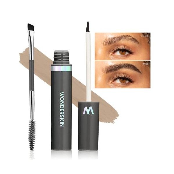 Wonderskin Dream Brow Gel Pour Sourcils, Gel Imperméabe Pour Sourcils, Remplisseur Pour Sourcils, Gel Pour Sourcils Teinté, M