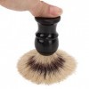 Brosse de Rasage pour Hommes, Brosse de Nettoyage de Barbe Moussante à Poignée pour les Voyages en Salon à Domicile, Brosse à