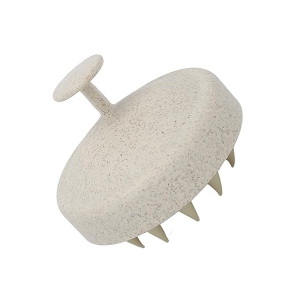 Brosse de Massage du Cuir Chevelu, Brosse à Shampoing Portable, Facile à Utiliser, Masseur de Cuir Chevelu, Paille de blé ABS