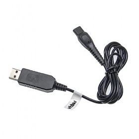 vhbw Câble USB de charge compatible avec Philips HQ7890/22, HQ8, HQ8000, HQ8100, HQ8140, HQ8141 rasoir - Câble dalimentation