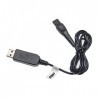 vhbw Câble USB de charge compatible avec Philips HQ7360/17, HQ7363/17, HQ7380/16, HQ7380/17 rasoir - Câble dalimentation, 10