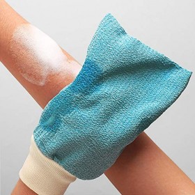Gant exfoliant exfoliant pour le corps - Frottez et éliminez les cellules mortes de la peau, gant de friction naturel pour sa
