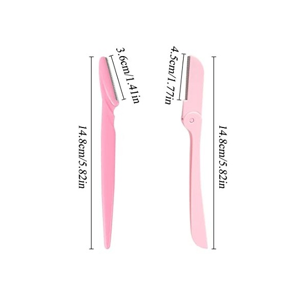 Pack de 6 rasoirs à sourcils Androxeda, tondeuse de précision pour les poils du visage pour femmes et hommes, rasoir à sourci