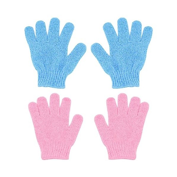 SWYSGS 2 paires de gants exfoliants en pour le corps,des gants exfoliants pour le visage pour éliminer les poils incarnés et 